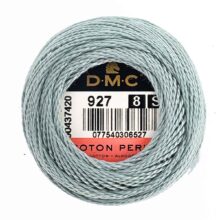 DMC pearl perle cotton size 8 ball 927 Light Gray Green embroidery thread