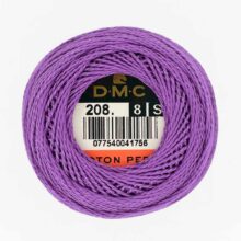 DMC perle cotton size 8 208 pansy very dark lavender embroidery thread