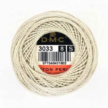 DMC perle cotton size 8 3033 very light mocha brown embroidery thread