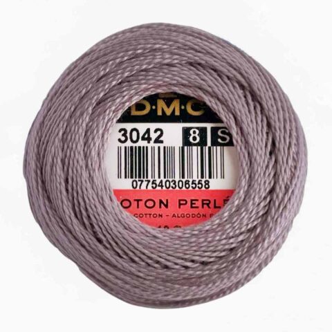 DMC perle cotton size 8 3042 light antique violet storm clouds embroidery thread