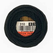 DMC perle cotton size 8 310 black embroidery thread