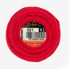 DMC perle cotton size 8 321 carmine red embroidery thread