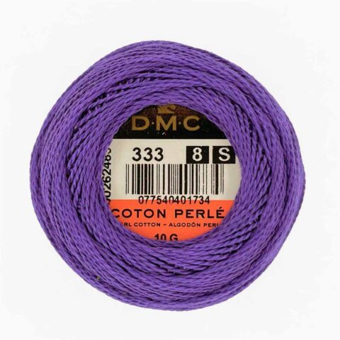 DMC perle cotton size 8 333 violet blue embroidery thread