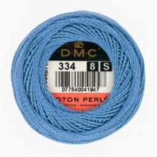 DMC perle cotton size 8 334 light indigo medium baby blue embroidery thread