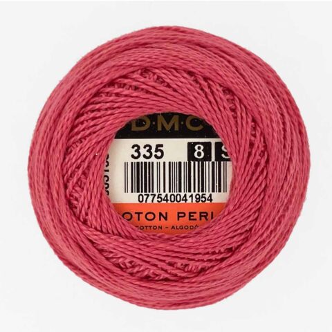 DMC perle cotton size 8 335 Rose embroidery thread