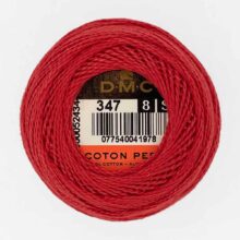 DMC perle cotton size 8 347 Very Dark Salmon embroidery thread