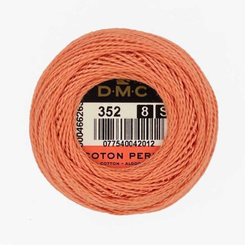 DMC perle cotton size 8 352 Light Coral embroidery thread