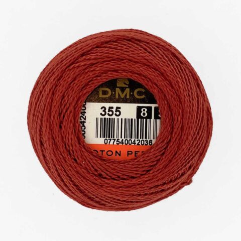 DMC perle cotton size 8 355 Terra Cotta Dark embroidery thread