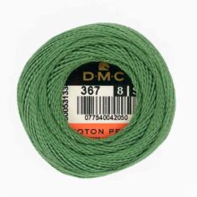 DMC perle cotton size 8 367 dark pistachio green laurel embroidery thread