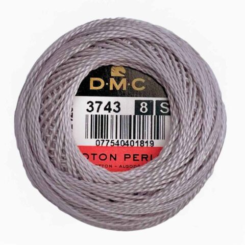 DMC perle cotton size 8 3743 very light antique violet rose mist embroidery thread