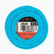 DMC perle cotton size 8 3846 navajo blue light bright turquoise embroidery thread