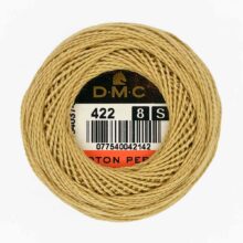 DMC perle cotton size 8 422 light oak light hazelnut brown embroidery thread