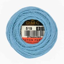 DMC perle cotton size 8 519 bluish spray sky blue embroidery thread