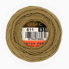 DMC perle cotton size 8 611 umber drab brown embroidery thread