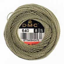 DMC perle cotton size 8 640 very dark beige gray embroidery thread