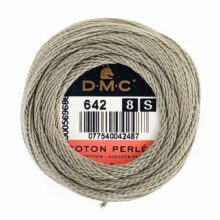 DMC perle cotton size 8 642 dark beige gray embroidery thread
