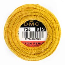 DMC perle cotton size 8 725 Topaz embroidery thread