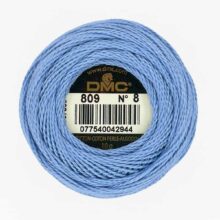 DMC perle cotton size 8 809 soft blue delft blue embroidery thread
