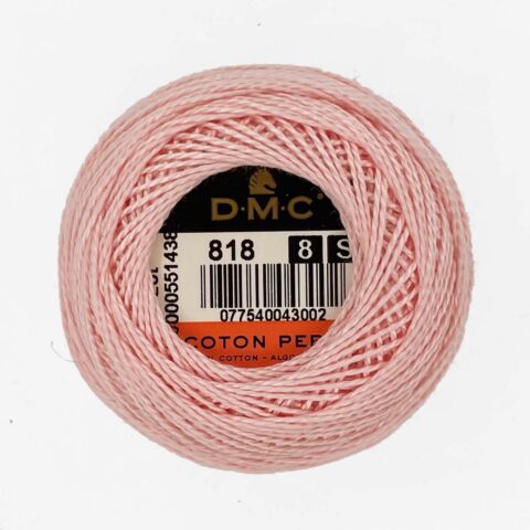 DMC perle cotton size 8 818 Baby Pink embroidery thread