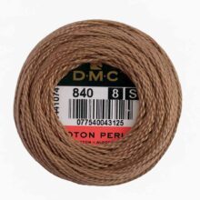 DMC perle cotton embroidery thread size 8 840 beige brown country mouse