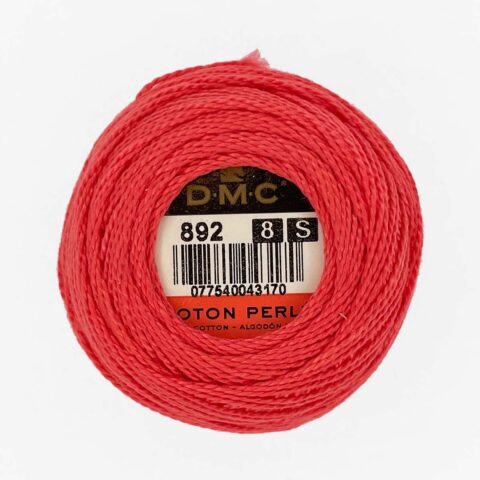 DMC perle cotton size 8 892 Carnation Medium embroidery thread