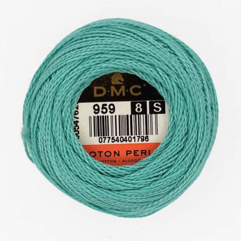 DMC perle cotton size 8 920 Medium Blue Green embroidery thread