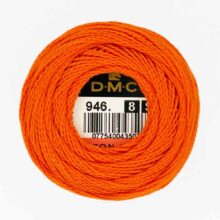 DMC perle cotton size 8 946 fire medium burnt orange embroidery thread