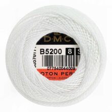 DMC perle cotton size 8 B5200 snow white embroidery thread