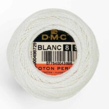 DMC perle cotton size 8 blanc embroidery thread