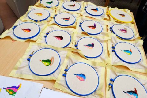 Danielle Clough embroidery class student work