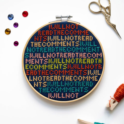 I will not read the comments cross stitch by short and loud