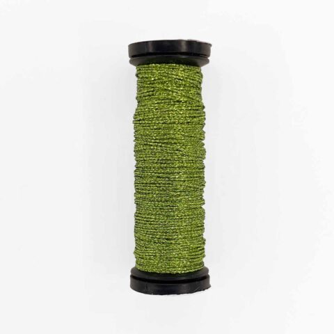 Kreinik fine metallic braid thread size 8 chartreuse hi lustre 015hl