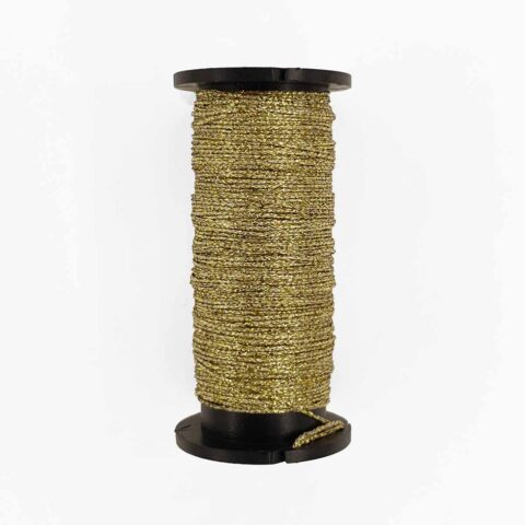 Kreinik fine metallic braid thread size 8 gold 002