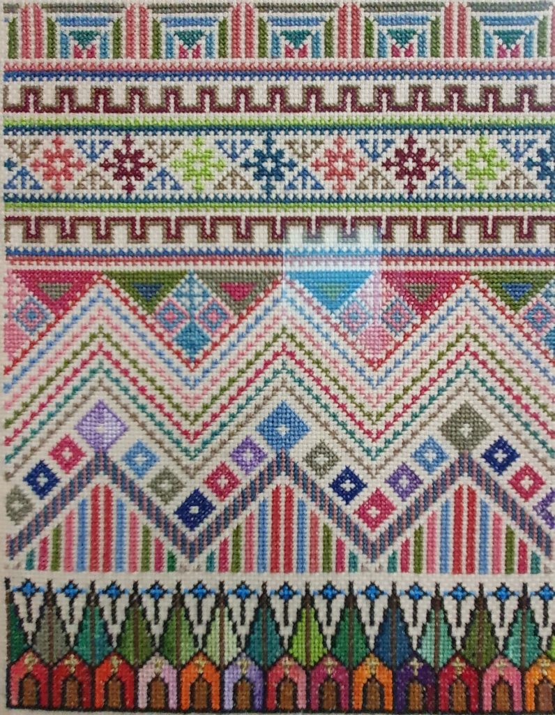 Palestinian Tatreez Sampler Shades of Blue Cross Stitch 