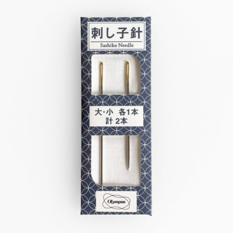 Package of two Olympus sashiko needles in different sizes