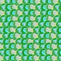 green iridescent sequins in a square grid