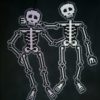 Pair of Cross stitch skeleton jointed hanging decorations