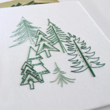 Pine Forest embroidery by Kelly Fletcher