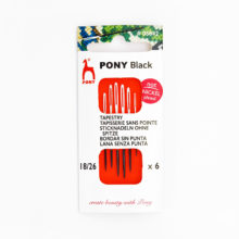 Pony black tapestry hand needles for needlepoint and cross stitch in package