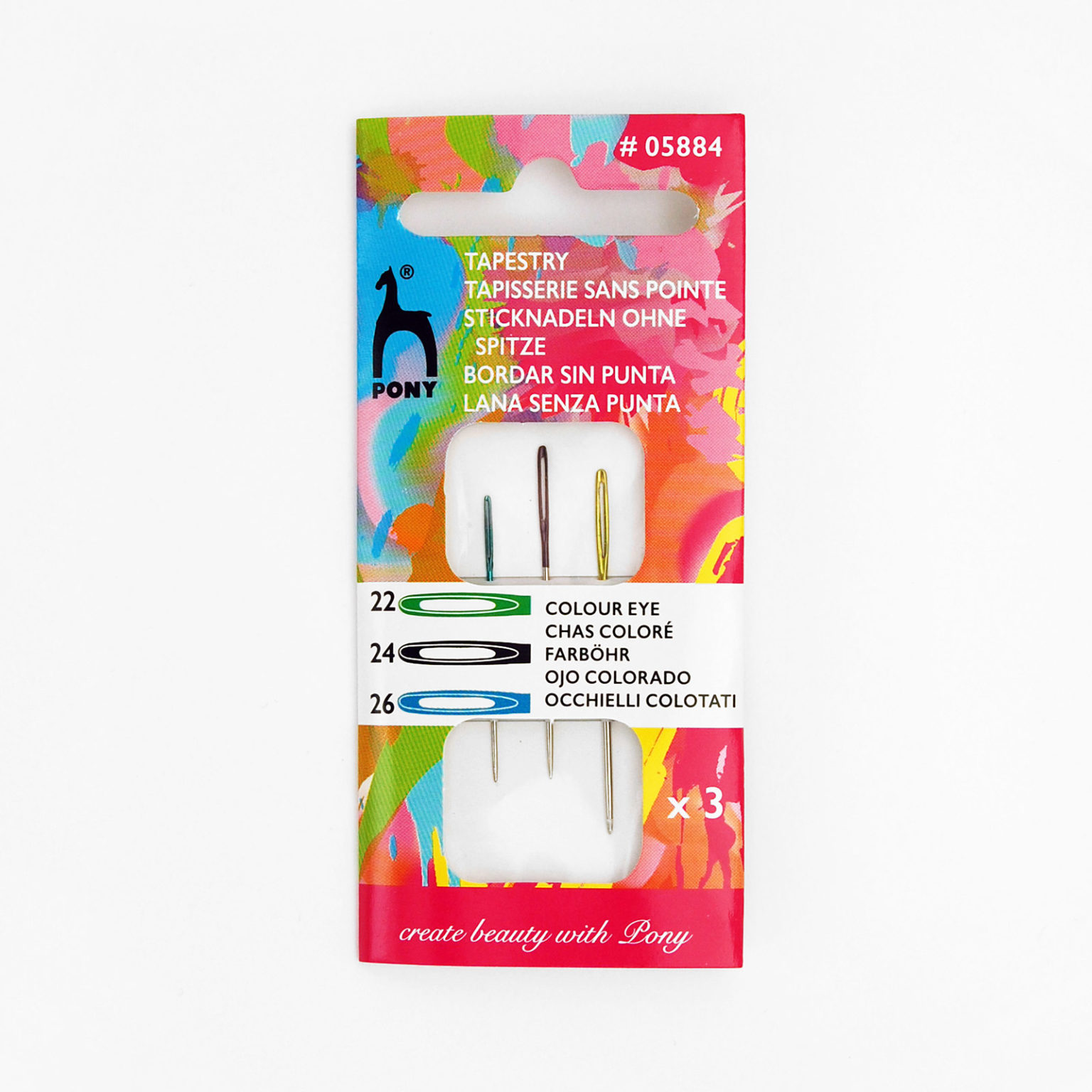 Color Paper Needle Pony Colored Eye Tapestry Needles - Maydel Craft