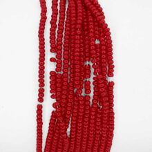 Preciosa size 10 0 color 220223 medium dark red opaque czech glass seed beads