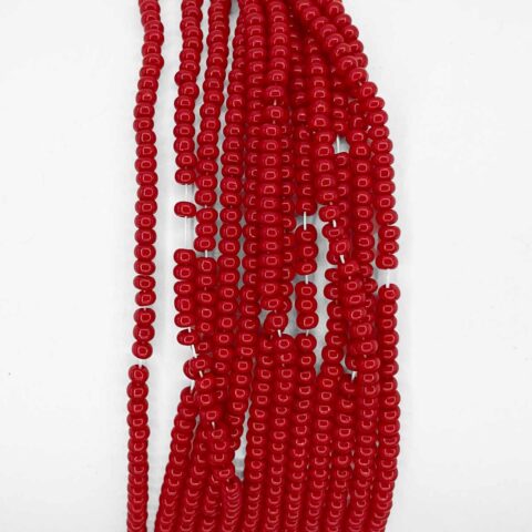 Preciosa size 10 0 color 220223 medium dark red opaque czech glass seed beads