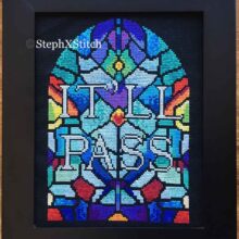 StephXstitch It'll Pass fleabag stained glass cross stitch pattern