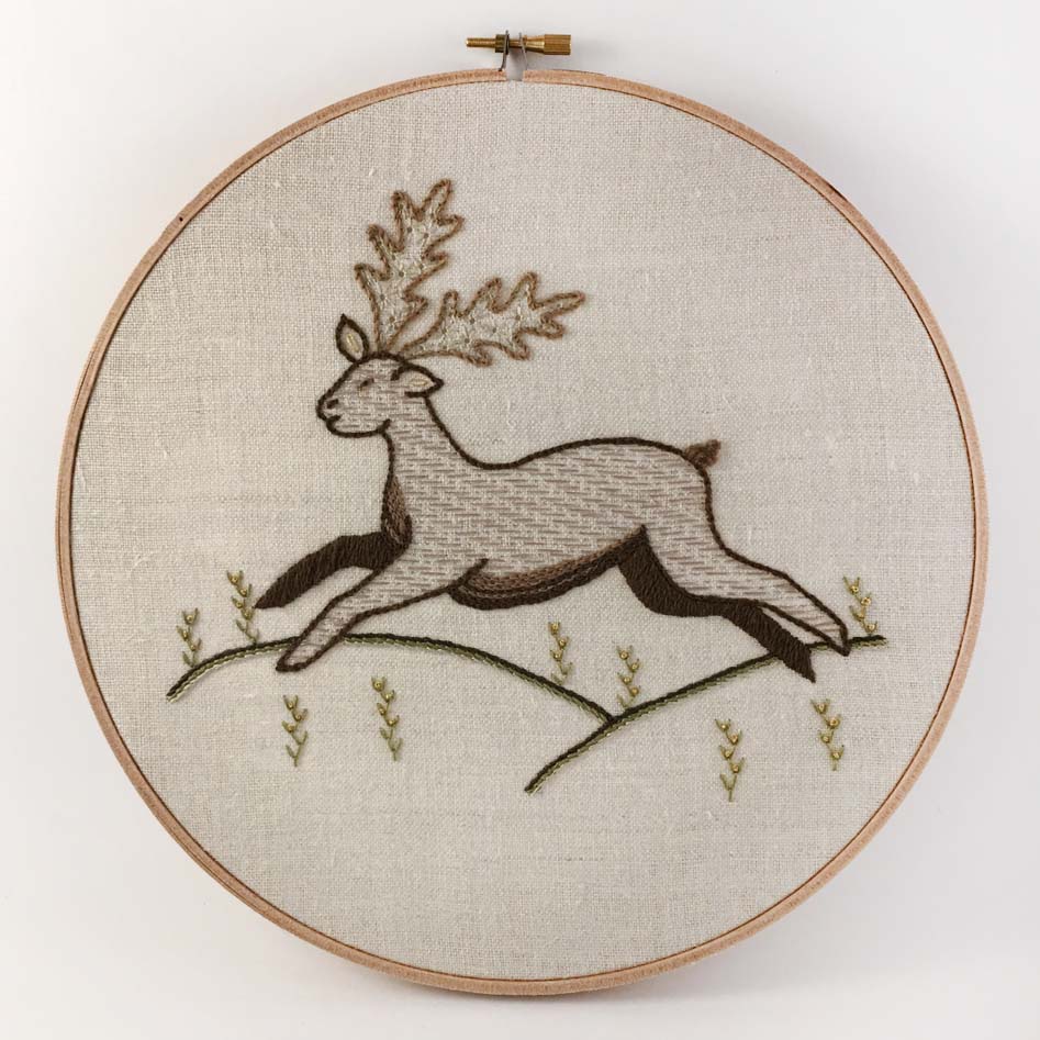 Traditional stag embroidery SFSNAD