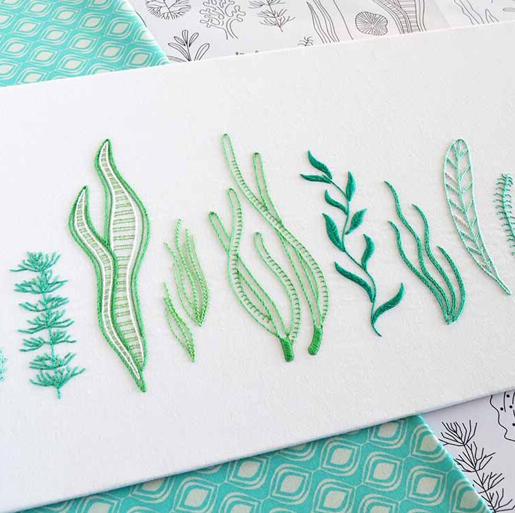 Wild Seagrass Kelly Fletcher Fellenn seaweed kelp embroidery pattern