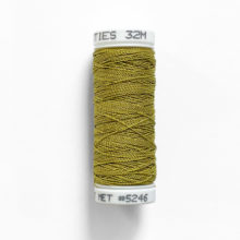 access commodities gilt sylke twist 5246 Gosetourde Grene silk embroidery thread on spool