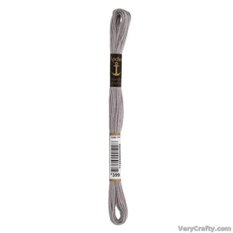anchor cotton embroidery floss 399 gray medium light