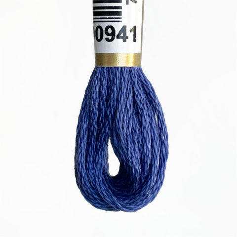 anchor cotton embroidery floss 941 stormy blue very dark