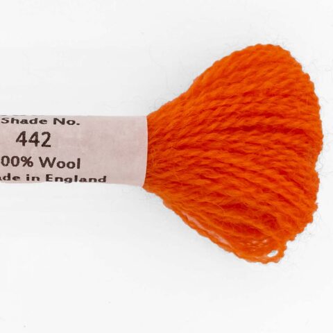 appletons crewel tapestry wool 442 orange red