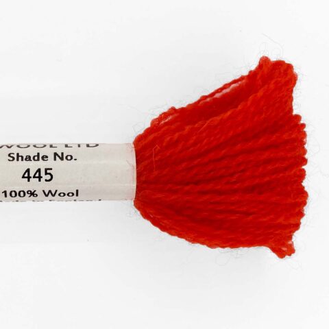 appletons crewel tapestry wool 445 orange red